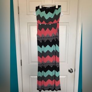 strapless maxi dress